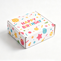 Boîte d'expédition en carton ondulé personnalisée, pliable à plat, emballage en papier pour produits, boîte en carton rigide pour cadeaux de festival
