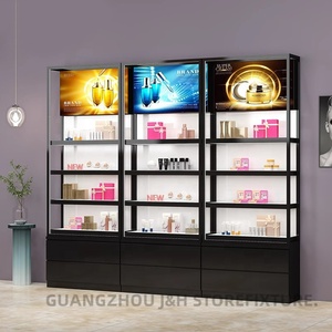Sang trọng Nước hoa hiển thị Showcase LED Mỹ phẩm hiển thị kệ tủ tùy chỉnh bán lẻ hiển thị đứng cho trang điểm sản phẩm chăm sóc da - Product Image 1