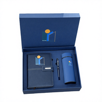 Ensemble Cadeau d'Entreprise Premium : Carnet en Cuir Personnalisé de Luxe et Gobelet en Acier Inoxydable Gravé