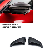 Casing Cermin Serat Karbon Kering Berkualitas Tinggi untuk Ferrari SF90, Cover Cermin Serat Karbon Prepreg untuk Cermin SF90 2020+