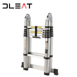 Escalier télescopique double en aluminium de 5 m à prix d'usine pour échafaudage avec pièces à charnières - Product Image 2