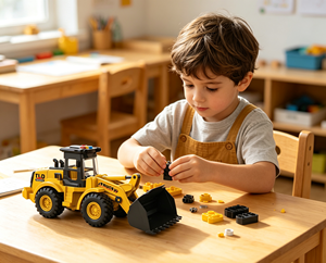 Popolare Giocattolo da Costruzione Realistico 1:16 con Inerzia, Escavatore a Quattro Ruote, Bulldozer, Gru Cingolata con Luci e Suoni, Veicolo di Simulazione - Product Image 5