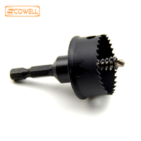 Scie cloche bimétallique à paroi mince avec tige hexagonale de 1/4 pouce, pour profilés en aluminium, portes et fenêtres en aluminium