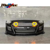 Nouveau kit carrosserie de lifting par transfert d'eau 2018-2023, conversion de pare-chocs avant, grille LED à clipser pour Mustang GT500