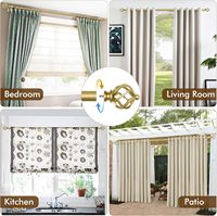 Tringles à Rideaux Doubles Décoratives de Haute Qualité, Ensembles de Tringles à Rideaux Décoratifs, Décoration Intérieure, Style Luxe pour Fenêtre