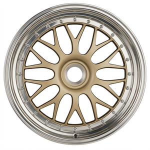 Jantes <span class=keywords><strong>en</strong></span> alliage 3 pièces polies couleur or <span class=keywords><strong>champagne</strong></span> à rebord profond 18 19 20 21 pouces 5x112 5x114.3 compatibles Stinger Giulia Arteon - Product Image 3