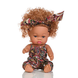 دمية ذات بشرة سوداء لكامل الجسم من السيليكون، دمية سوداء محاكية لحديثي الولادة، الأكثر مبيعًا، دمية فينيل محاكية لطفل مقاس 35 سم - Product Image 4