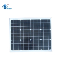 Panneaux solaires à cadre en aluminium 18V, panneau solaire en verre laminé ZW-50W-18V, chargeur solaire miniature robuste 50W