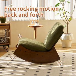 Comfortable Glider Rocking <b>Chair</b> with Solid Wood Frame Upholstery Model D0100H5EK5P for Multiple Settings for Living Room - Product Image 4