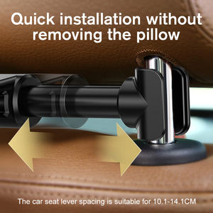 Prezzo all'ingrosso 360 °   Supporto Girevole per Tablet da Poggiatesta <span class=keywords><strong>Auto</strong></span> in ABS PC Silicone Lega Porta Cellulare Regolabile per Sedile Posteriore - Product Image 2