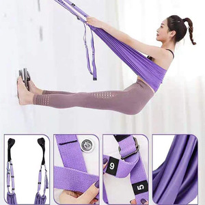 Ensemble élastique de balançoire de <span class=keywords><strong>hamac</strong></span> de corde de <span class=keywords><strong>yoga</strong></span> aérien <span class=keywords><strong>avec</strong></span> dispositif d'entraînement de support de main pour le ballet de danse - Product Image 6