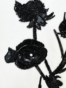 OUDINA elegante elegante strass con perline a fiori manica lunga abiti da ballo da sera abiti da sera modesti abiti da sera - Product Image 4