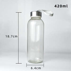 Fábrica Atacado Garrafa De Água De Vidro Ao Ar Livre Esportes Garrafa De Vidro Potável para Bebidas Viagem De Água - Product Image 5