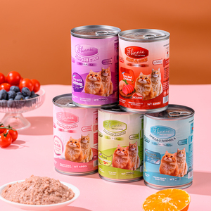 Cibo Umido in Scatola per Gatti, Portatile da Viaggio, 50g-400g, Alto Contenuto di Carne, Senza Cereali, Porzione Singola, Senza Aromi Artificiali, Qualità Superiore per Esterni - Product Image 1
