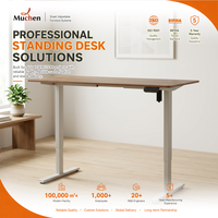 Cadre de bureau électrique ergonomique à hauteur réglable en 3 étapes, avec moteur unique et télécommande à mémoire de position