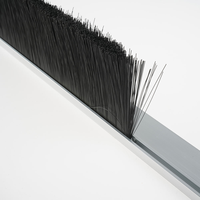 Brosse à bandes en nylon avec manche en aluminium, résistante à l'usure, à poils souples, anti-poussière, pour applications industrielles de nettoyage et d'étanchéité