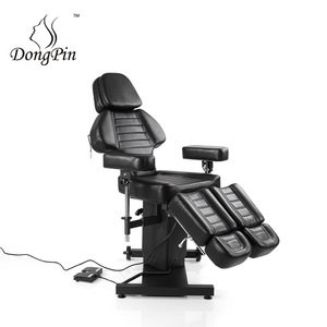 Dongpin Tattoo Chair Electric Height Adjustable Black Permanent <b>Makeup</b> Bed Professional Salon Use - Product Image 3