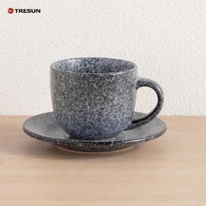 TRESUN 16 pieces Dark Gray Speckled Stoneware <b>Dinnerware</b> <b>Set</b> Plates Bowls coffee cup <b>set</b> Microwave & Dishwasher Safe - Product Image 4