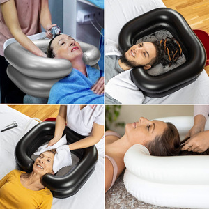 Nursing Bed With <b>Neck</b> Support Feature for Elderly & Pregnant Women Flat Shampoo Basin for Home Use & Patients - Product Image 2