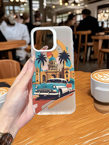 Coque de téléphone rétro <span class=keywords><strong>Cuba</strong></span> Havana 2026 pour iPhone 17 16 15 14 13 12 11 Pro Max, étui antichoc vintage style voiture - Product Image 2
