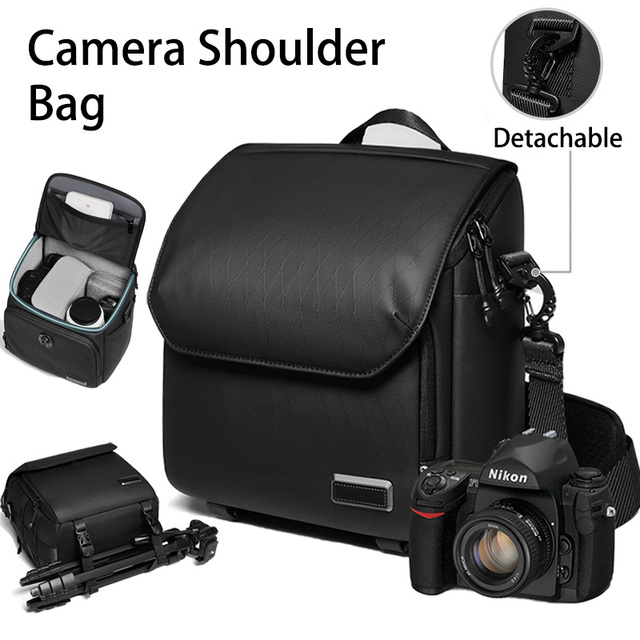 Camera Bag Waterproof Shockproof DSLR Camera Crossbody Shoulder Adjustable Strap Travel Photography Camera for Photographers
