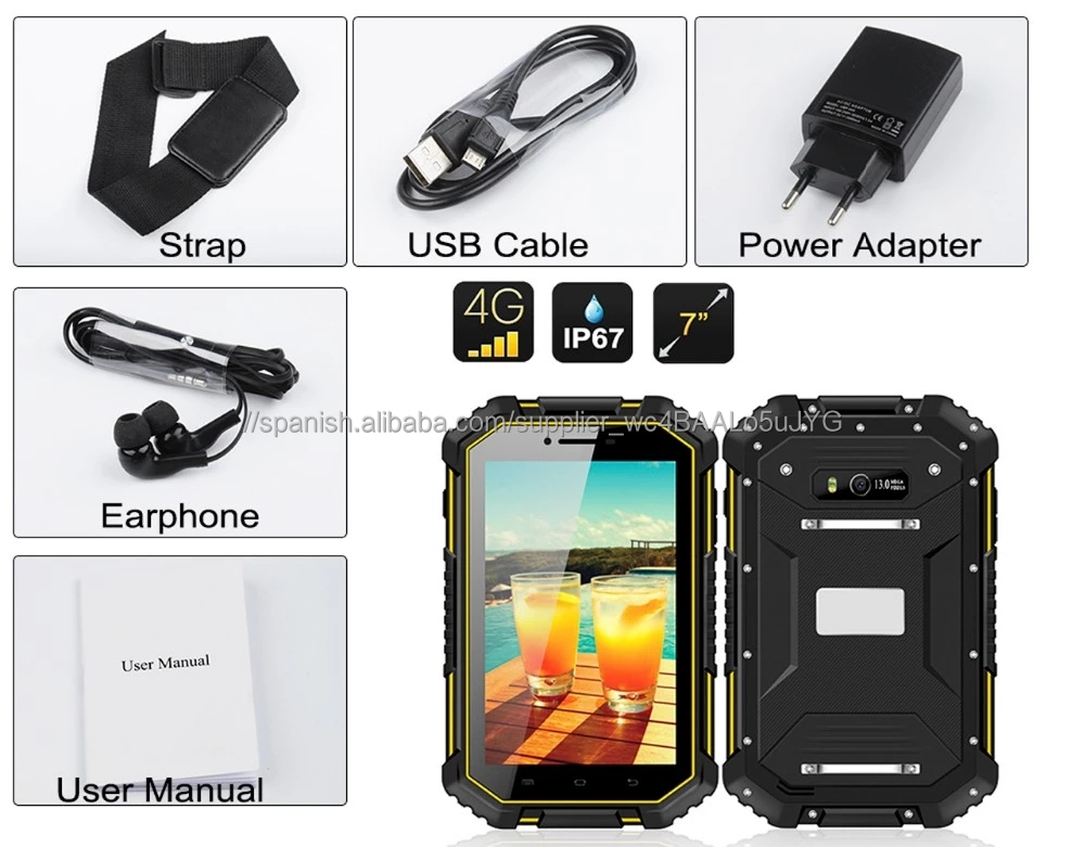 Más barato 7 pulgadas MTK6735 Quad-core Android 6.0 2G RAM + 16G ROM Tablet PC resistente con lector NFC Panel industrial PC