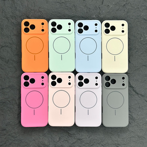 เคสโทรศัพท์ซิลิโคนสีพื้น รุ่น V-S08 ดีไซน์ทันสมัย ป้องกันแรงกระแทก สัมผัสนุ่มเหมือนผิวหนัง สำหรับ iPhone 13 14 15 16 17 Pro Max - Product Image 2