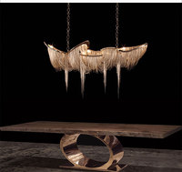 Lustre moderne en métal avec de grands pompons, design créatif, lampe suspendue pour la maison, l'hôtel, le restaurant, le bar, la chambre à coucher, la salle à manger