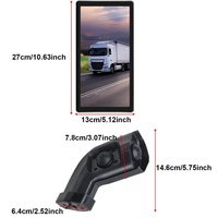 Moniteur Tactile d'Usine 10,36 Pouces Système de Sécurité Panoramique à 360° pour Camion avec Enregistreur DVR Caméra AHD 4 Canaux 1080P pour Côté Gauche