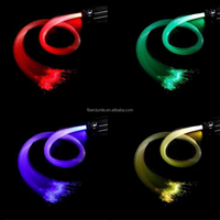 Kit de plafonnier de voiture à fibres optiques APP 10W avec moteur de lumière LED scintillante et variateur, avec filaments de fibres optiques pour plafond étoilé domestique