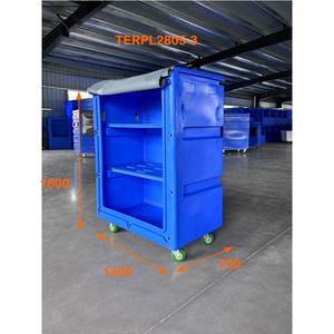 Chariot de blanchisserie commercial en plastique 1300L avec roues Chariots à main Chariots <span class=keywords><strong>Cargo</strong></span> & Équipement de stockage - Product Image 5