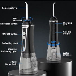 เครื่องทำความสะอาดฟันแบบพกพา H2ofloss Water Dental Cordless 5 โหมด  ชนิดพ่นน้ำ  IPX7 กันน้ำ สำหรับทำความสะอาดฟันที่บ้านและระหว่างเดินทาง - Product Image 3