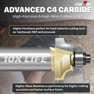 टिडवे दरवाजा मिलिंग कटर असर निर्देशित राउंडिंग एज बिट राउंड कॉर्नर रोटरी कटिंग टूल राउटर ब्लेड बीडिंग बिट बीडिंग बिट - Product Image 3
