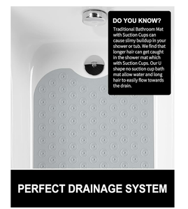 Alfombrilla de Baño sin Ventosas - Alfombrilla de Baño de Goma Extra Larga de 39x16 Pulgadas para Bañeras Terminadas, Protege la Superficie de la Bañera - Product Image 6