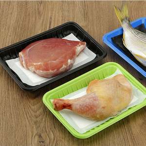 ถาดบรรจุภัณฑ์เนื้อสัตว์ แผ่นซับน้ำเนื้อวัวขายดี 7 วัน ปลอดภัยสำหรับอาหารและเป็นมิตรกับสิ่งแวดล้อม ขนาด 130x90 มม. หรือสั่งทำสีขาว ดำ 3000 ชิ้น/ลัง - Product Image 1