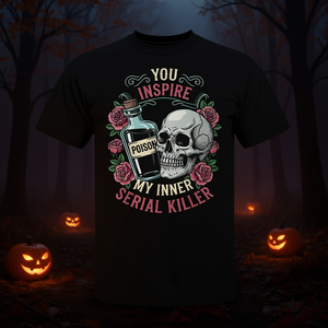 Tu inspires mon tueur en série intérieur - T-shirt de la saison effrayante pour Halloween - Product Image 3