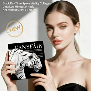 Mascarilla facial de colágeno Black Key, éxito de ventas, mascarilla facial molecular con nicotinamida para manchas, precio de fábrica personalizado. - Product Image 6