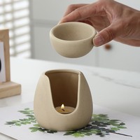 Brûleur d'huile essentielle d'aromathérapie à la lumière de bougie, diffuseur d'encens et d'huiles essentielles pour la maison, chauffe-cire parfumée