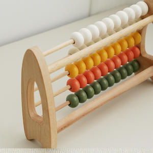 Jouet éducatif unisexe à dix vitesses Support <span class=keywords><strong>boulier</strong></span> <span class=keywords><strong>en</strong></span> <span class=keywords><strong>bois</strong></span> de haute qualité Nouveau design créatif certifié CE EN71 Boîte d'emballage mathématique - Product Image 4