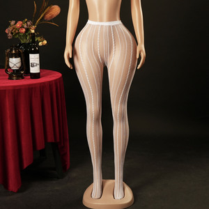 Viviblook Z0203PT Collants pour femmes, bas résille, collants jacquard, dentelle transparente, chaussettes sexy - Product Image 3