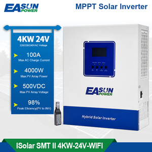 Convertisseur solaire hybride à onde sinusoïdale pure 4KW 24V MPPT 100A 500VDC - Product Image 1