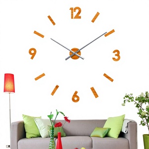 Orologio <span class=keywords><strong>da</strong></span> Parete in Rame con Adesivi 3D Fai-<span class=keywords><strong>da</strong></span>-Te, Display Artistico con Lancette, Movimento <span class=keywords><strong>al</strong></span> Quarzo, Alimentato a Batteria, per Soggiorno, Monofacciale, 10cm - Product Image 1