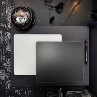 Tapis de bureau rigide personnalisé anti-rayures imprimé sérigraphié, tapis de souris en verre trempé transparent, chauffant, pour bureau et gaming, en stock chez le fournisseur