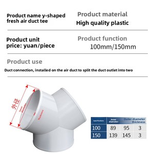 ข้อต่อแยกท่อไอเสียเครื่องดูด<span class=keywords><strong>ค</strong></span><span class=keywords><strong>วัน</strong></span>รูปตัว T สำหรับท่อพัดลม<span class=keywords><strong>ด</strong></span>ูดอากาศในห้องน้ำ ข้อต่อท่อขนา<span class=keywords><strong>ด</strong></span>เท่ากัน 100 150 ST - Product Image 3