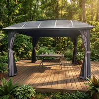 Pergola de jardin extérieure en alliage d'aluminium de luxe Xiamao, design antique, imperméable, taille personnalisée pour villa de villégiature