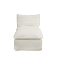 Canapé-lit inclinable moderne en tissu avec ottoman, design une place pour salon et chambre à coucher