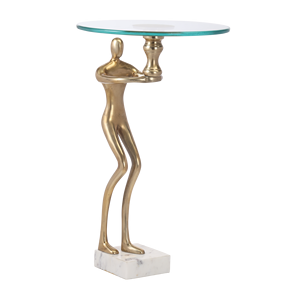 Diseño de escultura Mesa de esquina de sala de estar Estilo único Mayorista Hotel Muebles de lujo Mesa auxiliar Hecho por La India - Product Image 2