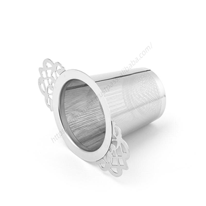 En gros Syh1408 Infuseur à thé réutilisable en acier inoxydable, passoire à mailles fines avec 2 poignées et couvercle, ensemble d'ustensiles pour thé en vrac - Product Image 3