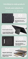 Étui de protection universel pour tablette ELGZ avec clavier magnétique intégré et design détachable pour tablettes de 7/8/10 pouces