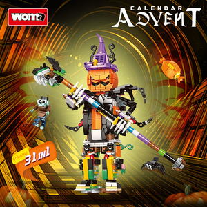 Halloween <b>Building</b> Block Set 31 in 1 Pumpkin Witch <b>Model</b> Toy ABS Educational Construction Kit Desktop Decoration Gift - Product Image 1